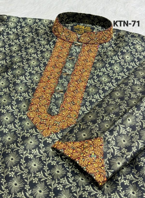 ১ নম্বর কাতান পাঞ্জাবি= KTN-70 (সাদা) - Image 3