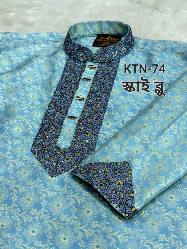 ১ নম্বর কাতান পাঞ্জাবি= KTN-70 (সাদা) - Image 6