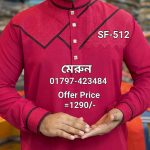 স্ট্রিচ কটন কফ হাতা স্টাইলিশ পাঞ্জাবী= SF-512 (মেরুন)