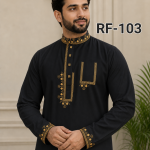 চায়না মাইক্রো সফট স্ট্রিচ পাঞ্জাবী= RF-103 (কালো)