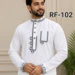চায়না মাইক্রো সফট স্ট্রিচ পাঞ্জাবী= RF-102 (সাদা কালার)
