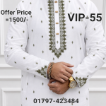 স্পেশাল ধুতি পাঞ্জাবি=VIP-55 (অলবডি এমব্রয়ডারি কাজ)