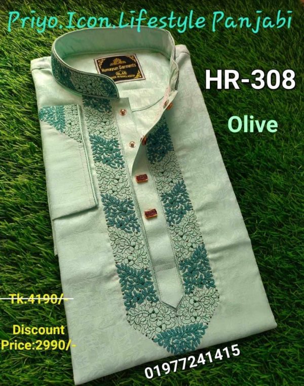 Code: Pink-গোলাপী=HR-307 (খুবই উন্নতমানের 100% সুতি কাপড়) - Image 3