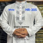 Code: White=HR-305 (খুবই উন্নতমানের 100% সুতি কাপড়)