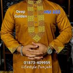 এমব্রয়ডারি পাঞ্জাবি HR-303 (ডিপ গোল্ডেন)