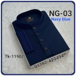 100% সুতি পাঞ্জাবী NG-03  (নেভি ব্লু)
