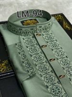 ভাঙচুর স্ট্রিচ কটন পাঞ্জাবি = LM-94 (লাইট অলিভ) - Image 2