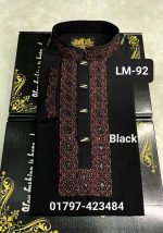 ভাঙচুর স্ট্রিচ কটন পাঞ্জাবি = LM-92 (কালো)