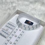 স্ট্রিচ কটন কফ হাতা পাঞ্জাবী= NG-405 (সাদা) - Image 2