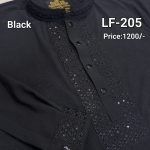 স্ট্রিচ কটন কফ হাতা পাঞ্জাবী= LF-205 (কালো)