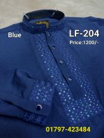স্ট্রিচ কটন কফ হাতা পাঞ্জাবী= LF-204 (ব্লু কালার)