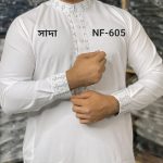 কফ হাতা মাল্টি সিকোয়েন্স পাঞ্জাবী=NF-605 (সাদা)