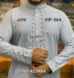 ১০০% সুতি স্পেশাল পাঞ্জাবি VIP-560 (মেরুন) - Image 6