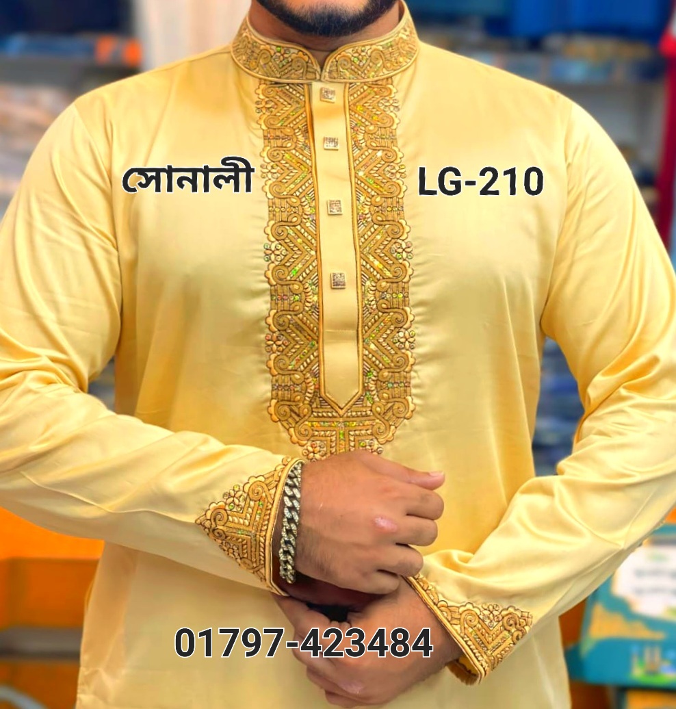 IMG-20251110-WA0035 মাল্টি সিকোয়েন্স পাঞ্জাবি= LG-210 (সোনালী-গোল্ডেন) - Image 1