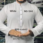চায়না জাফরান স্ট্রিচ পাঞ্জাবী=NG-544 (সাদা)