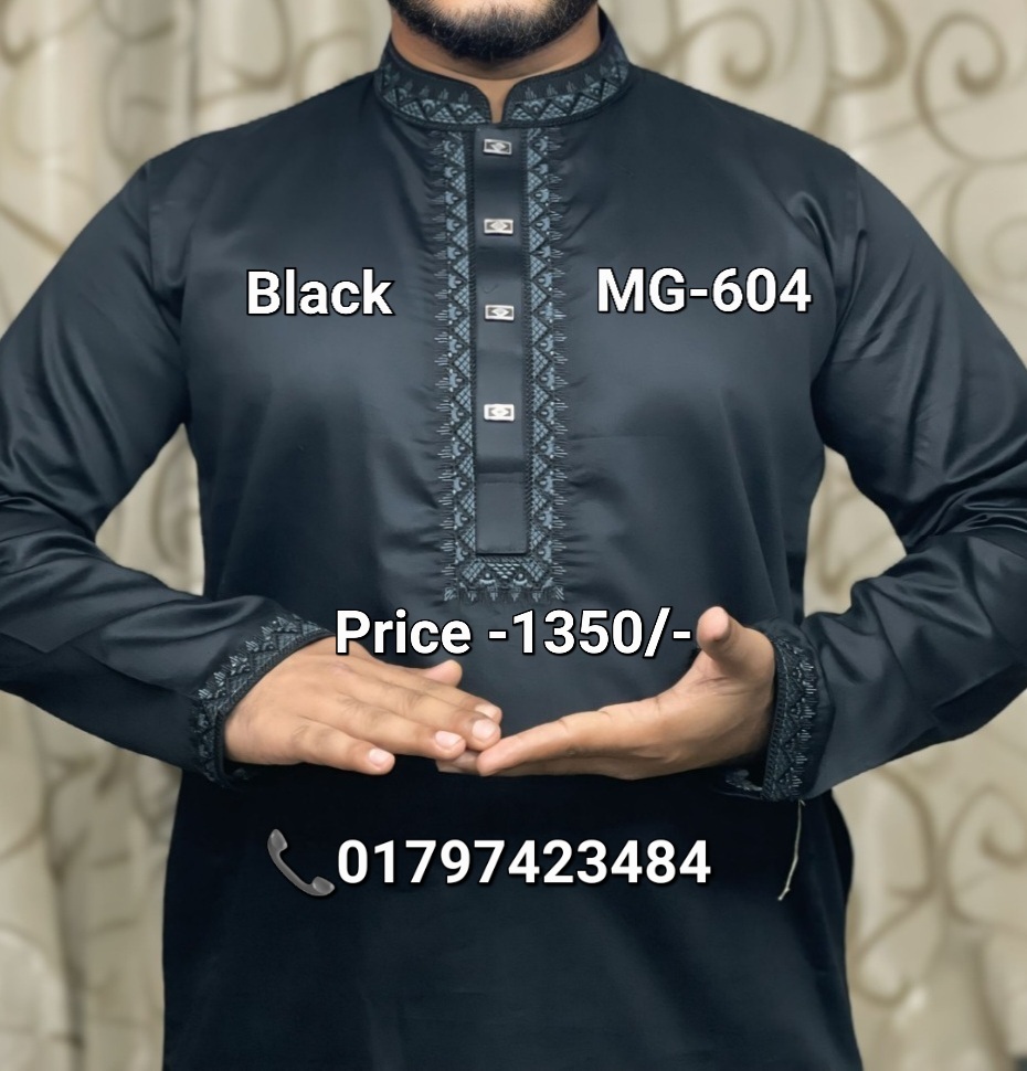 IMG-20260218-WA0092 স্পেশাল এমব্রয়ডারি পাঞ্জাবি= MG-604 (কালো) - Image 1